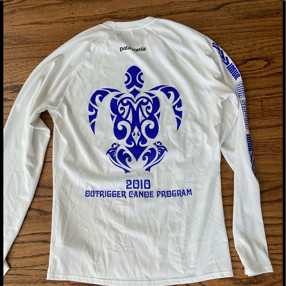 Patagonia white blue Maui 4 Seasons quick dry sz S